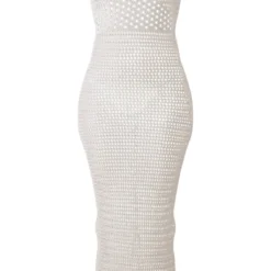 Tall Robe Longue En Maille Tricot Beige à Bretelles -Jolie Vêtue Soldes Magasin da4cf90118526af88dceda1ad4f70d4254f5040c cne2407 5