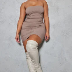 Shape Robe Moulante Tissée Stretch Café Au Lait à Armatures Et Détail Coutures -Jolie Vêtue Soldes Magasin da8b0635cc5ae6ae640ac701389c8a8c770de67d cnd0574 3