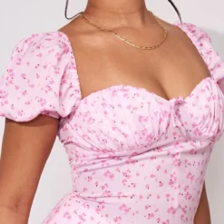 Petite Mini Robe Rose Imprimé Petites Fleurs à Manches Courtes -Jolie Vêtue Soldes Magasin dac7f158f42583f725dc5439a01e65befbecba5e cnd3282 4