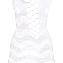 Robe De Plage Découpée Blanche -Jolie Vêtue Soldes Magasin dacaa0f579e7a720623bd8e3cdc12229d131b781 cne5001 5