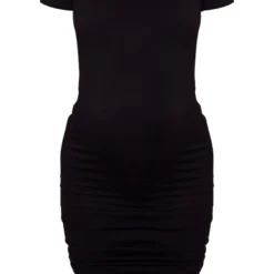 Logic Maternité Robe T-shirt De Grossesse Noire à Côtés Froncés -Jolie Vêtue Soldes Magasin db0cd0f8f1d39c3f892d9186ed7ff39d22117ae4 cne8212 5