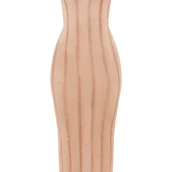 Robe Longue Texturée Ajourée Gris Pierre à Empiècement -Jolie Vêtue Soldes Magasin db237df6377c1bac63021e0a7c475e912a21bab6 cne2704 5