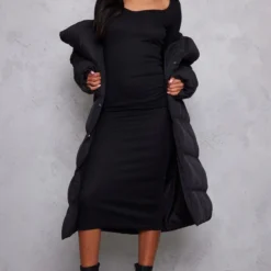 Tall Robe Longue Côtelée Noire -Jolie Vêtue Soldes Magasin dc3f6ca1b299f966b2e14f3d8c6b1ed431f33db2 cnc4059 3