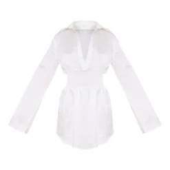 Robe Chemise Satinée Crème à Taille Froncée 11 Robe Chemise Satinée Crème à Taille Froncée -Jolie Vêtue Soldes Magasin dd5163a85f07c948183fc000b86ecf6565d23dce cne1413 5