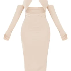 Shape Robe Longue Côtelée Douce Gris Pierre à Col Bardot Nouée Sur Le Devant -Jolie Vêtue Soldes Magasin dd6dbacee411cfa0201965141e44f3fdcf5cccea cmy0757 6