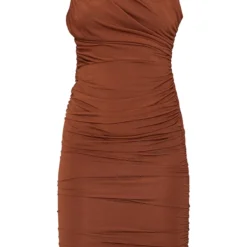 Robe Longue Chocolat Froncée Asymétrique -Jolie Vêtue Soldes Magasin dd7740057b9110fc529b286d8cf194a38183c5a7 cmt3945 6