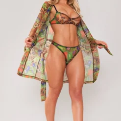 Robe De Chambre En Mesh Multicolore Imprimé Léopard -Jolie Vêtue Soldes Magasin ddeda1eb11762e89ac562a29b9cd304db7ff9773 cnd8187 3