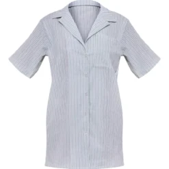 Robe Chemise Texturée Rayée Vert Sauge à Manches Courtes Et Poche -Jolie Vêtue Soldes Magasin de340bee0b16163c778184bf8bf9dca2031b5037 cne8553 5