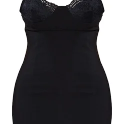 Shape Robe Moulante à Bonnets En Dentelle Noire Et Bretelles -Jolie Vêtue Soldes Magasin de9151c7937b8e04fa6a32d115317a993979df35 cmz8577 6