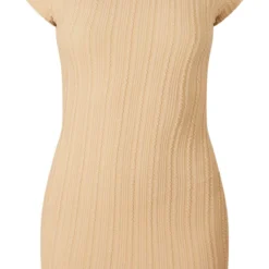 Robe Moulante Texturée Camel à Mancherons -Jolie Vêtue Soldes Magasin df606627ecf9db35e4204bdb23e6083e2444a711 cnd2189 5