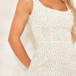 Robe Corset Moulante En Effet Lin Fleuri Multicolore -Jolie Vêtue Soldes Magasin df8553dfc3a28cc14a5dd0af9c2747f44a7eb502 cnd5415 4