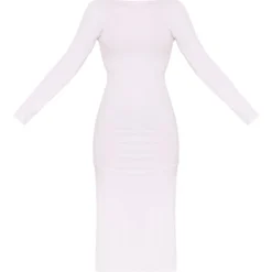 Robe Mi-longue En Coton Blanc à Dos Arrondi Et Manches Longues Détail Liens Noués -Jolie Vêtue Soldes Magasin df9c12239dfd5c000e435d3e86da5af649fbc8be cnd8913 5