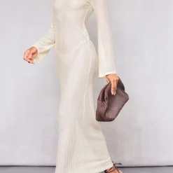 Robe Longue Texturée Ajourée Crème à Manches Longues -Jolie Vêtue Soldes Magasin dfb67604fcc0b0c20646ae58cbaa3ca3d7244079 cne8468 3