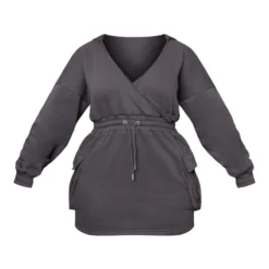 Shape Robe Pull Cache-coeur Gris Anthracite Style Utilitaire à Décolleté Et Poches -Jolie Vêtue Soldes Magasin e0207f30837d3586f710340e6ebb8ecad0b452d8 cnc4553 5