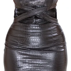 Shape Robe Moulante Découpée En Similicuir Noir à Relief -Jolie Vêtue Soldes Magasin e080d50b2c662ecd41fd472a2841953a9eb7ee55 cmu0582 6