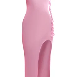 Robe Longue En Maille Tricot Transparente Rose Tendre à Ornement Fleuri -Jolie Vêtue Soldes Magasin e097167215efe8cae5f21237db810ec97f9798be cnd2122 5