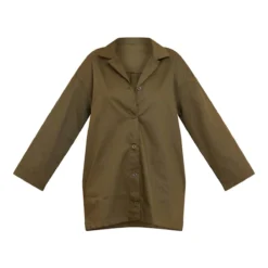 Robe Chemise Oversize Kaki Tissée Fendue -Jolie Vêtue Soldes Magasin e1f75c143f01faa6b569f118720e556945f41cb5 cna0940 5