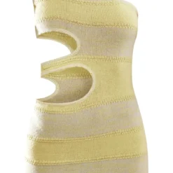 Mini Robe En Maille Tricot Jaune Chiné à Grosses Découpes Sur Le Côté -Jolie Vêtue Soldes Magasin e20272967b5582536639b1091a63f0b430115bb0 cnc3266 5