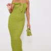 Robe Longue Bustier Texturée Vert Olive Nouée Sur Le Devant -Jolie Vêtue Soldes Magasin e28a1d8ca8be289e5caf1ac7b3cc04c39ff22397 cmz4667 1