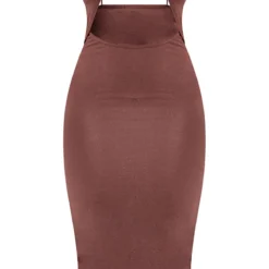 Shape Robe Longue Côtelée Douce Marron Chocolat Découpée Devant -Jolie Vêtue Soldes Magasin e2e79ef9e8cc58384b4ce77daff58a04884eeb35 cmy0765 6