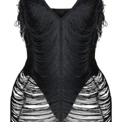 Shape Robe Moulante Noire à Franges -Jolie Vêtue Soldes Magasin e3275863eecf663ec00550efc38e19a6630a3db3 cmt4731 6