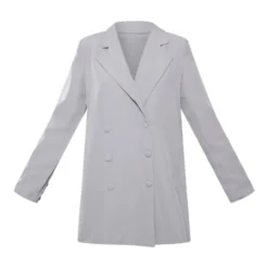 Robe Blazer Oversize Grise à Double Boutonnière Et épaulettes -Jolie Vêtue Soldes Magasin e395490ff3a734960d7547ff4d2c0201281359db cnb0983 5