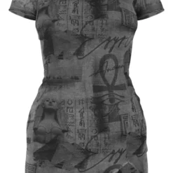 Robe Moulante Grise Imprimé Monument à Col Montant Et Ourlet Fendu -Jolie Vêtue Soldes Magasin e40a386ea823f8ba191d94dd66eac589d14ea2b1 cnb1103 5