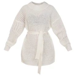 Petite Robe Pull En Maille Tricot Douce Crème à Ceinture -Jolie Vêtue Soldes Magasin e5b5e70fb88f790a498337f5121eafbd760ce134 cmw8080 5
