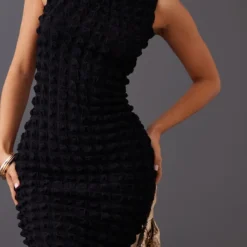 Petite Robe Courte Noire Sans Manches En Jersey à Bulles -Jolie Vêtue Soldes Magasin e5e6f9e93ca6df4a932a8f50735ab7a20cb0d205 cnd0256 4