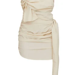 Robe Moulante Crème Découpée à épaule Unique Et Lien -Jolie Vêtue Soldes Magasin e5f6865435fc411ea866e69400d2085c307550b0 cmy7162 6