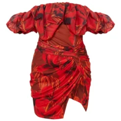 Robe Moulante Bouffante En Mesh Fleuri Rouge à Corset -Jolie Vêtue Soldes Magasin e6dcdf6612e3e83b266a2ccab85a847639f0b829 cnc9992 5