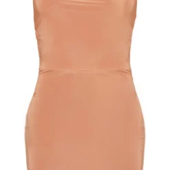 Robe Très Moulante Taupe Froncée à Bretelles -Jolie Vêtue Soldes Magasin e77cad79c3b560cc12b2c5844cc4235e493e0dee cnd2269 5