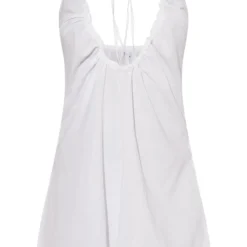 Robe Babydoll Blanche à Bretelles Nouées Dans Le Dos Effet Lin -Jolie Vêtue Soldes Magasin e8531a7b19d6ed0237bd21b8ae11dca8a5fbfc8d cmw9233 6