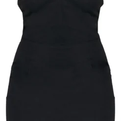 Robe Moulante En Effet Lin Noir à Col Coeur -Jolie Vêtue Soldes Magasin e8ba9de6684253fae417c0f82266a8eff024d5e9 cnd6432 5