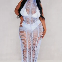 Plus Robe De Plage Frangée Bleu Turquoise 9 Plus Robe De Plage Frangée Bleu Turquoise -Jolie Vêtue Soldes Magasin e8d7adf59d95dabeadda6b6c39b2cde754cb1c2e cnc7963 3