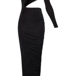 Robe Asymétrique Longue Moulante Noire En Acétate Découpé -Jolie Vêtue Soldes Magasin e8e6653d85bdd5b44fa2c6aa20d33dc83d6a08f4 cnb5154 5