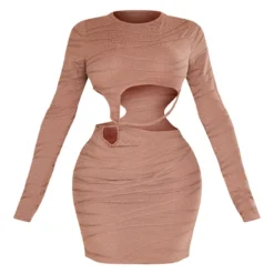 Shape Robe Moulante En Jersey Texturé Café Au Lait à Découpes -Jolie Vêtue Soldes Magasin e90aea32d20b71fed691a76892aeaf1978e0965d cne3625 5