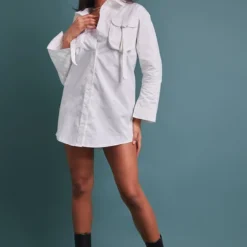 Robe Chemise Cargo Crème à Poches Et Ceinture -Jolie Vêtue Soldes Magasin e9278ecaeb5fb8bb37115becde0610046b716e73 cnb9650 3