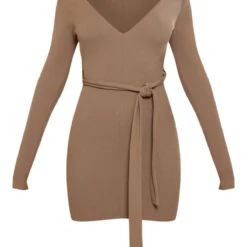 Robe Moulante Vert Olive à Dos Nu Noué Et Manches Longues -Jolie Vêtue Soldes Magasin e9a487c409c66ccac05725c4db251e490bffcb74 cnd4069 5