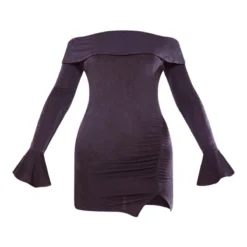 Robe Très Moulante En Acétate Kaki à Manches évasées Et Col Bardot -Jolie Vêtue Soldes Magasin ea0da321997f7dcf6eeba6c0af26f9d6fa8a4c5f cnc5764 5