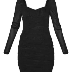 Tall Mini-robe Froncée Noire -Jolie Vêtue Soldes Magasin ea12b8e170ef427d2191bafbed249907932845ec cmf9604 6