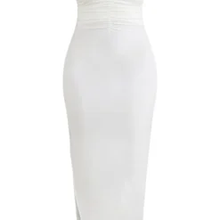 Shape Robe Longue Crème Moulante Sans Manches à Buste Froncé -Jolie Vêtue Soldes Magasin ea5cd29271de4d2a13994606b30be4bc0c682735 cnc1755 5