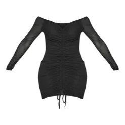 Shape Robe Moulante En Mesh Froncée Noir ébène -Jolie Vêtue Soldes Magasin eaa22d66d4ff7b3b3e670c4e9885209d4c661285 CMY1046 5