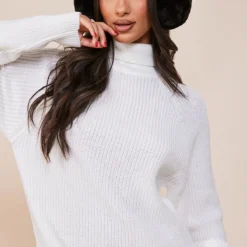 Petite Robe Pull Oversize Mi-longue Crème -Jolie Vêtue Soldes Magasin ead7e2f314479a98654794eaf40b97ea179252b5 cmz3652 4