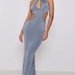 Robe Longue Moulante Gris Anthracite à Dos Nageur Et Découpes Multiples -Jolie Vêtue Soldes Magasin eafcf720291ffcdcc3e700898948d9c97d0b3175 cnd0485 3