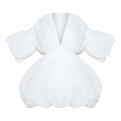 Plus Robe Droite Blanche Texturée Bouffante -Jolie Vêtue Soldes Magasin eb2f04e51406e1d08e66bf1926b9b8b40a1c856e cne0679 5
