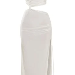 Petite Robe Longue Moulante Blanche -Jolie Vêtue Soldes Magasin eb321e77b8eac7a9ed8157eea7fd19dd19f4aca9 cne2188 5