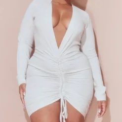 Plus Robe Moulante Gris Pierre à Devant Froncé 9 Plus Robe Moulante Gris Pierre à Devant Froncé -Jolie Vêtue Soldes Magasin eb5c2cde41cc0339901529e260060f0cfe51caa7 cmy4247 4