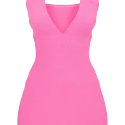 Robe Moulante Côtelée Rose à Décolleté Plongeant Et Bretelles -Jolie Vêtue Soldes Magasin eb73538a1623fe878ac806b5a786d00d792d4087 cmz0611 6