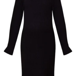 Maternité Robe Pull De Grossesse Mi-longue Oversize Noire à Col Roulé -Jolie Vêtue Soldes Magasin ebed86fe2ee3367915e2ef1016eebedc56cd0d10 cmz3635 5
